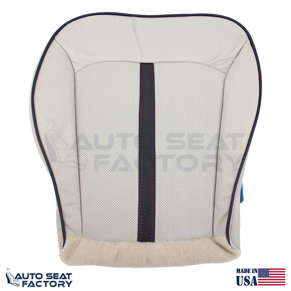 2011 -2015 Fits Lincoln MKX LEFT & RIGHT Bottom Ceramic/black Leather Skin, Perf - OEM-Style Replacement Seat Cover
