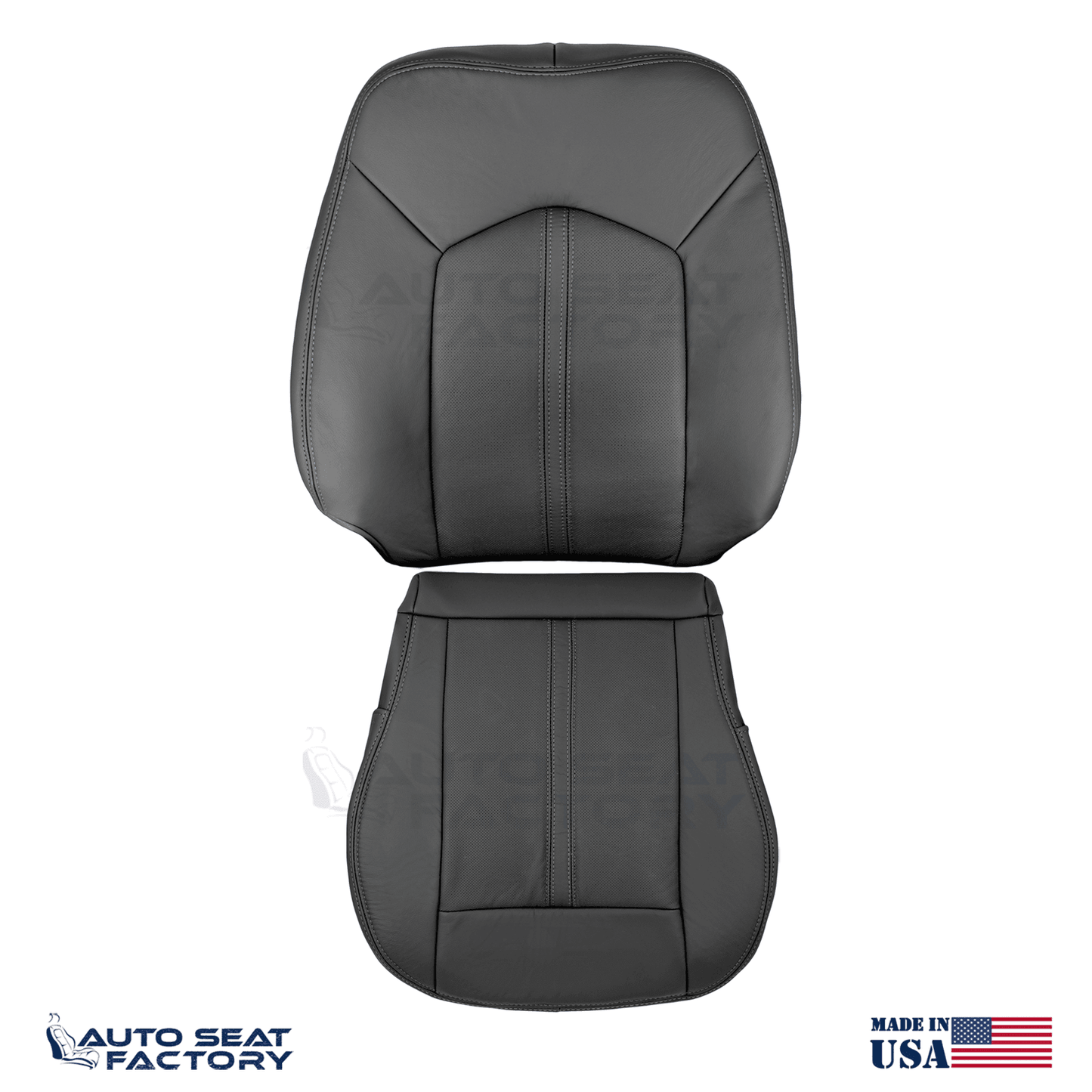 Replacement 2010 - 2016 Fits Cadillac SRX Ebony Leather Seat Covers, Perforated - OEM-Style Replacement Seat Cover