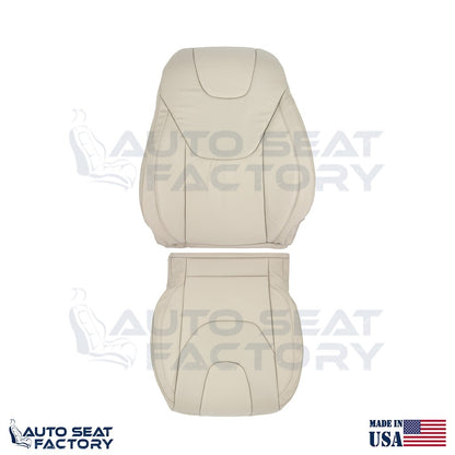 Fits 2013 - 2017 Ford Edge Titanium Perf. Driver Top Bottom Tan Vinyl Seat Cover - OEM-Style Replacement Seat Cover