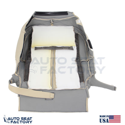 Fits 2009 - 2012 Lincoln MKS Front Lt. Camel Vinyl Seat Covers, Perforated 4PCS - OEM-Style Replacement Seat Cover