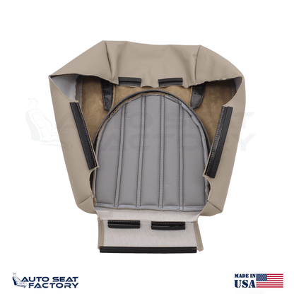 2001 - 2005 Fits Jaguar XK8 Driver & Passenger Cashmere SDZ Leather Seat Covers - OEM-Style Replacement Seat Cover