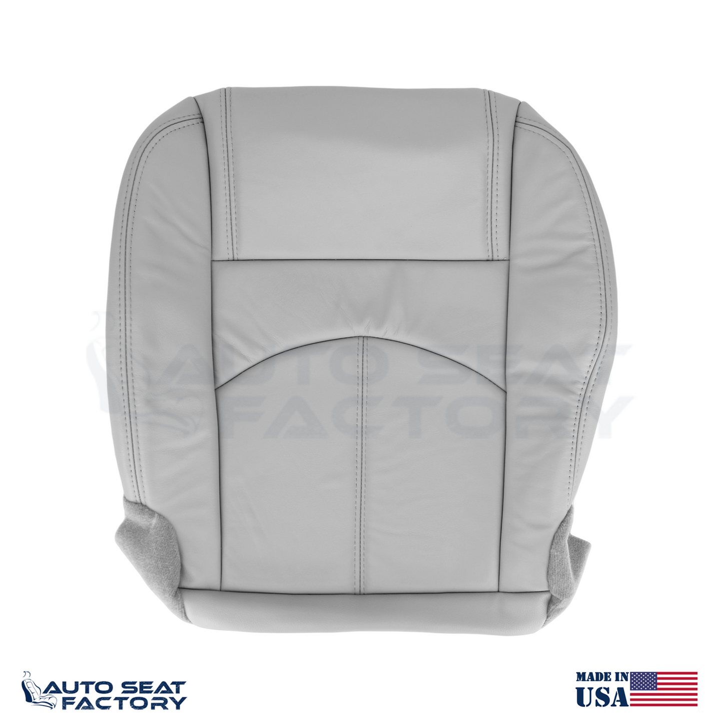 Fits 2013 - 2017 GMC Acadia Left & Right Bottom Solid Gray Vinyl Seat Covers - OEM-Style Replacement Seat Cover