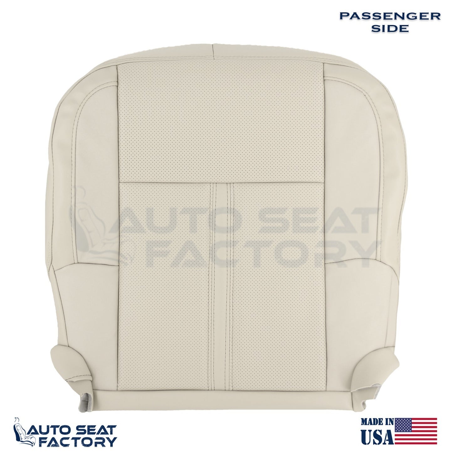Fits 2009 - 2012 Lincoln MKS PASSENGER Cashmere Vinyl Seat Cover, Perforated 2PC - OEM-Style Replacement Seat Cover