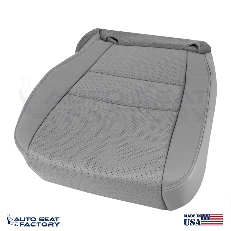 Fits 2007 - 2014 Honda Ridgeline Front Bottom Perforated Gray Vinyl Seat Covers - OEM-Style Replacement Seat Cover