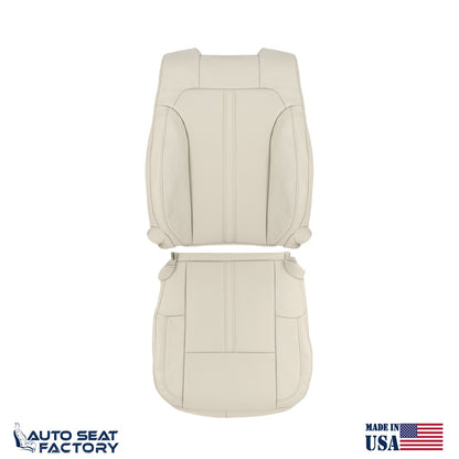 Fits 2009 - 2012 Lincoln MKS Driver Lt. Camel Vinyl Seat Cover, Perforated 2PCS - OEM-Style Replacement Seat Cover
