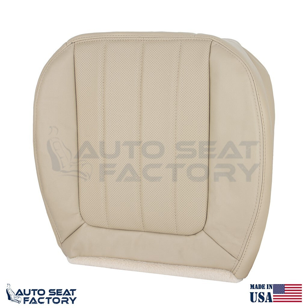 2005 2006 Fits Lincoln LS PASSENGER Bottom Camel Leather Seat Cover, Perforated - OEM-Style Replacement Seat Cover