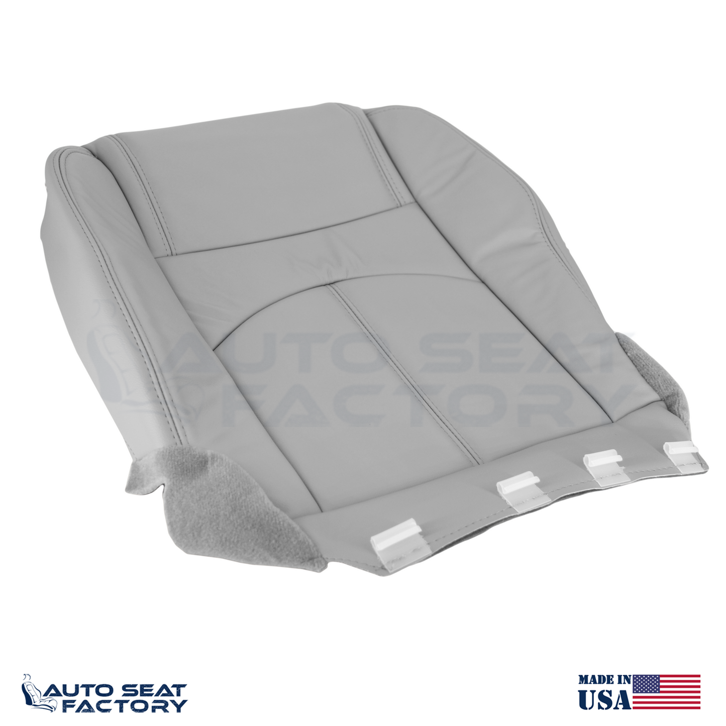 Fits 2013 - 2017 GMC Acadia Driver Bottom Solid Lt. Titanium Vinyl Seat Cover - OEM-Style Replacement Seat Cover