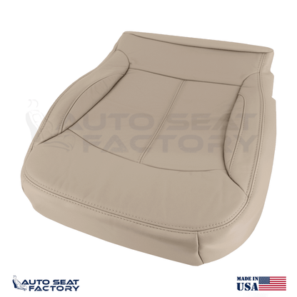 For 2010 - 2013 Buick LaCrosse Left & Right Bottom SOLID Tan Leather Seat Covers - OEM-Style Replacement Seat Cover