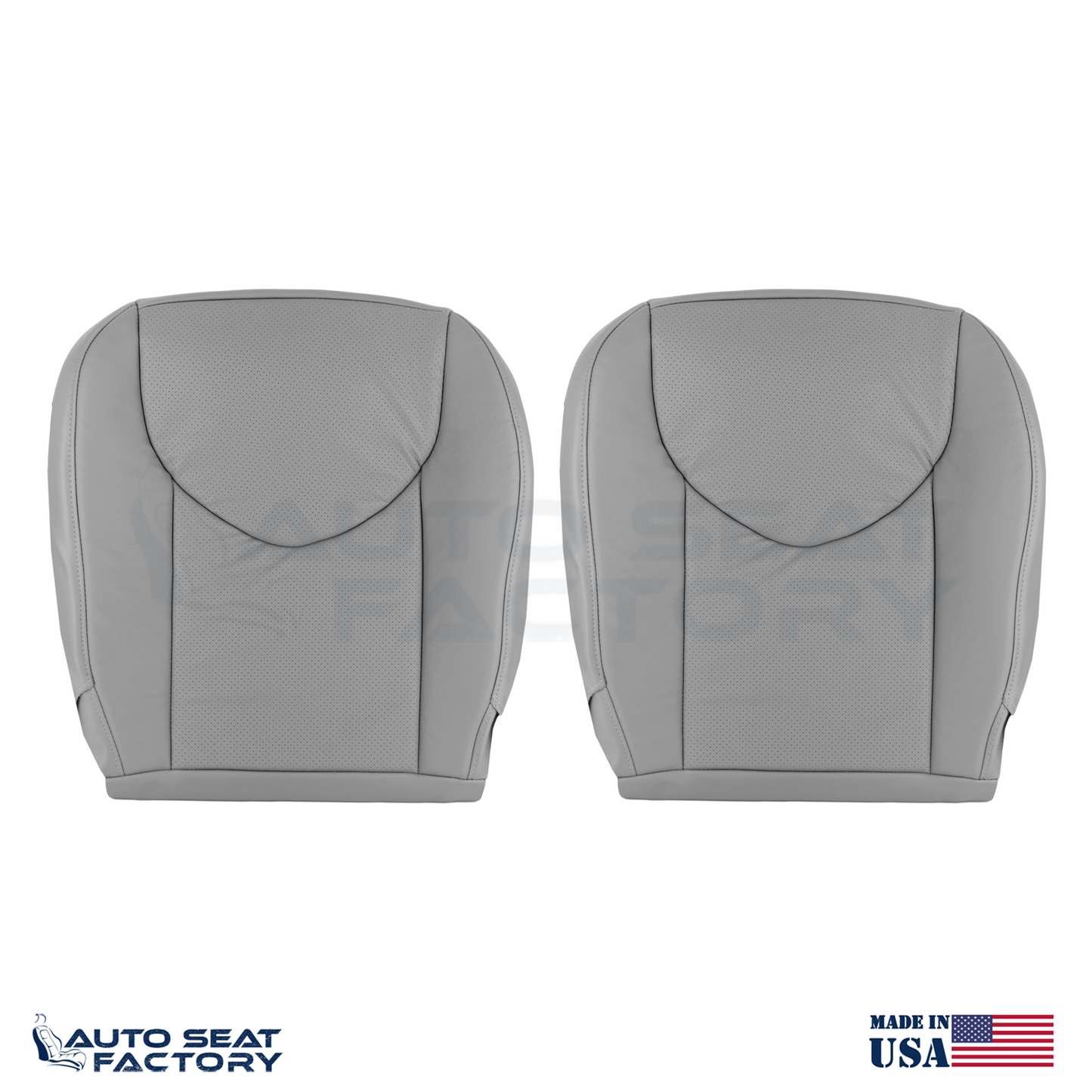 2006 -2012 Fits Toyota RAV4 Front Left Right Ash Gray Leather Seat Covers, Perf. - OEM-Style Replacement Seat Cover