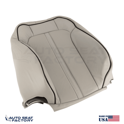 2011 - 2015 Lincoln MKX Perf. Left & Right Top Med Light Stone Vinyl Seat Covers - OEM-Style Replacement Seat Cover