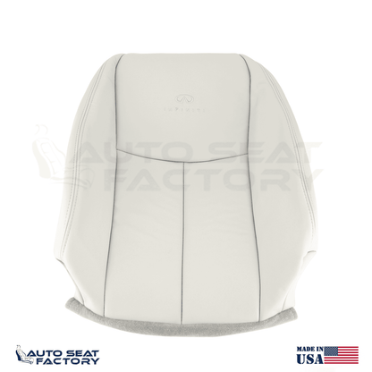 2014 - 2020 Fits Infiniti Q50 RIGHT Top & Bottom Gray Leather SOLID Seat Covers - OEM-Style Replacement Seat Cover