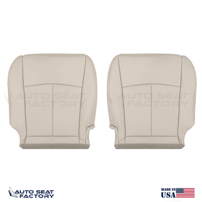 2014 - 2020 Fits Infiniti Q50 Lower Left & Right Wheat Leather SOLID Seat Covers - OEM-Style Replacement Seat Cover