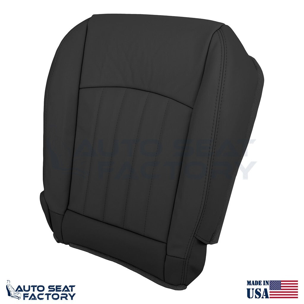 2014 - 2017 Fits Infiniti QX50 Driver Top & Bottom Black Vinyl Seat Covers - OEM-Style Replacement Seat Cover