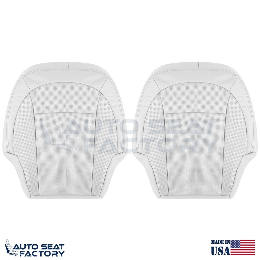 2011 - 2013 Fits Nissan Rogue Left & Right Top Perforated Gray Vinyl Seat Covers - OEM-Style Replacement Seat Cover