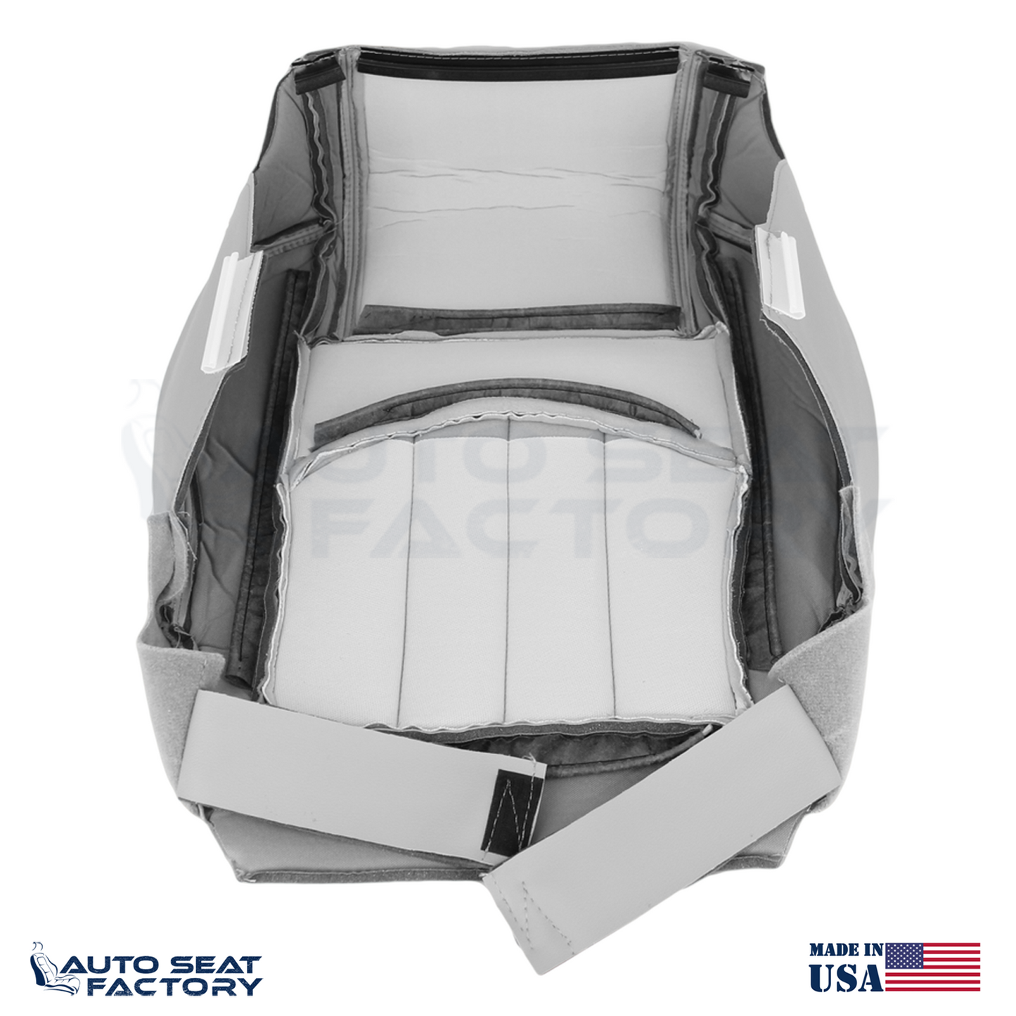 For 2013 - 2017 GMC Acadia Perforated PASSENGER Bottom Titanium Vinyl Seat Cover - OEM-Style Replacement Seat Cover