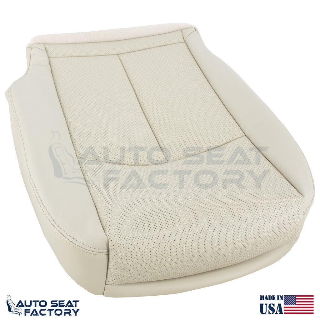 2014 - 2020 Fits Infiniti Q50 PASSENGER Bottom Wheat Vinyl Seat Cover PERFORATED - OEM-Style Replacement Seat Cover