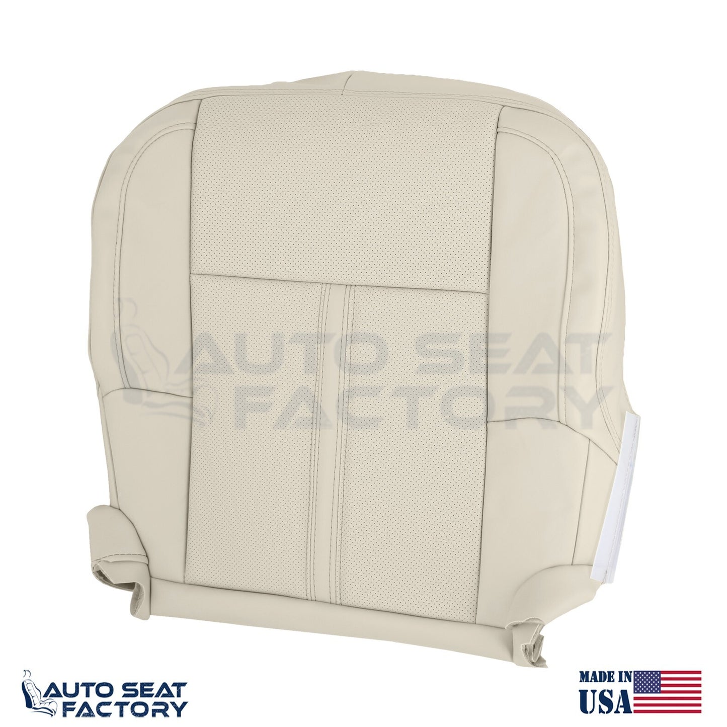 Fits 2009 - 2012 Lincoln MKS RIGHT Bottom Lt. Camel Vinyl Seat Cover, Perforated - OEM-Style Replacement Seat Cover