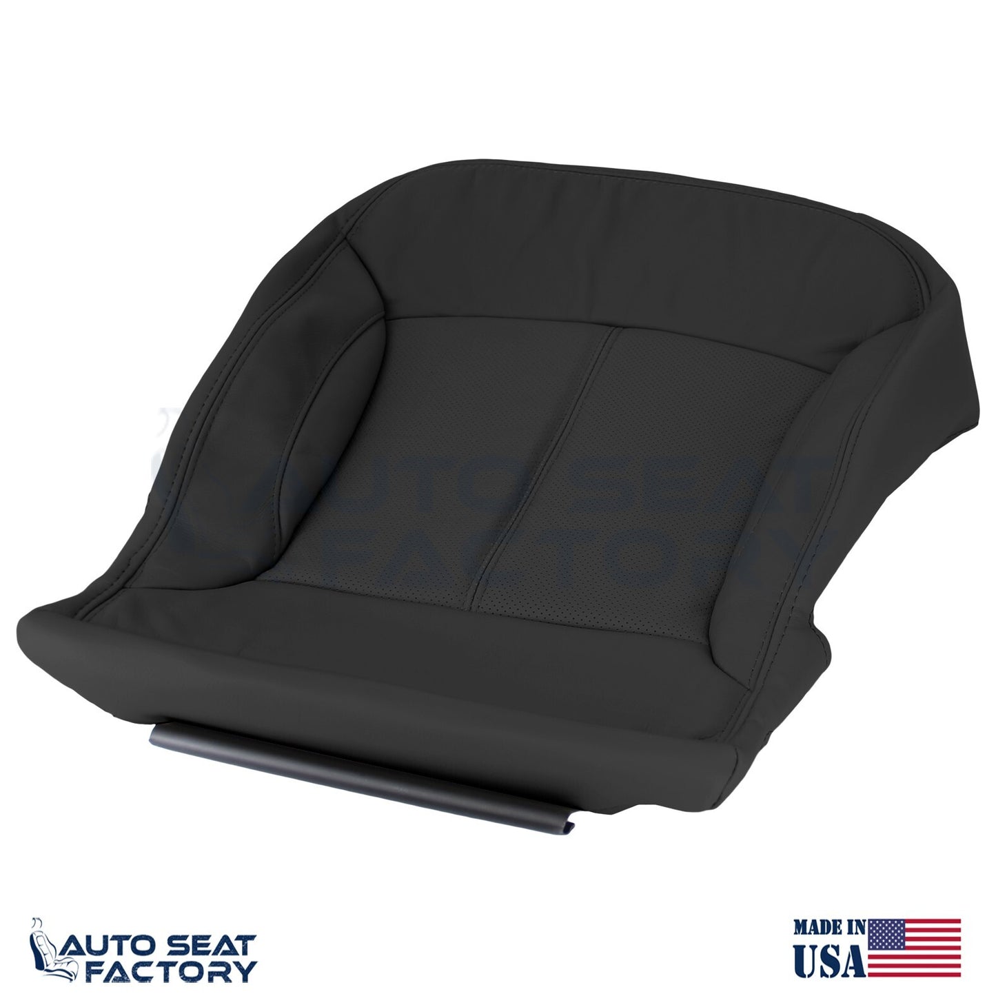 Fits 2010 -2013 Buick LaCrosse Driver Top & Bottom Blk Leather Seat Covers Perf. - OEM-Style Replacement Seat Cover