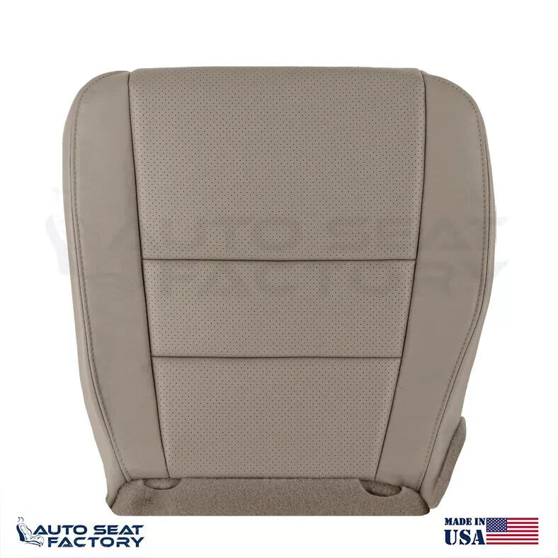 Fits 2007 - 2014 Honda Ridgeline Driver Bottom Perforated Tan Vinyl Seat Cover - OEM-Style Replacement Seat Cover