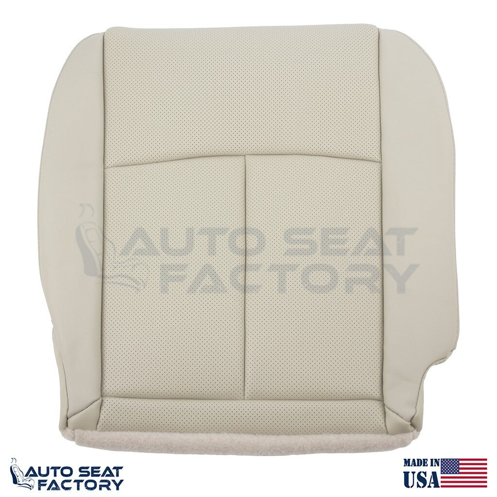 2014 - 2020 Fits Infiniti Q50 PASSENGER Bottom Wheat Vinyl Seat Cover PERFORATED - OEM-Style Replacement Seat Cover
