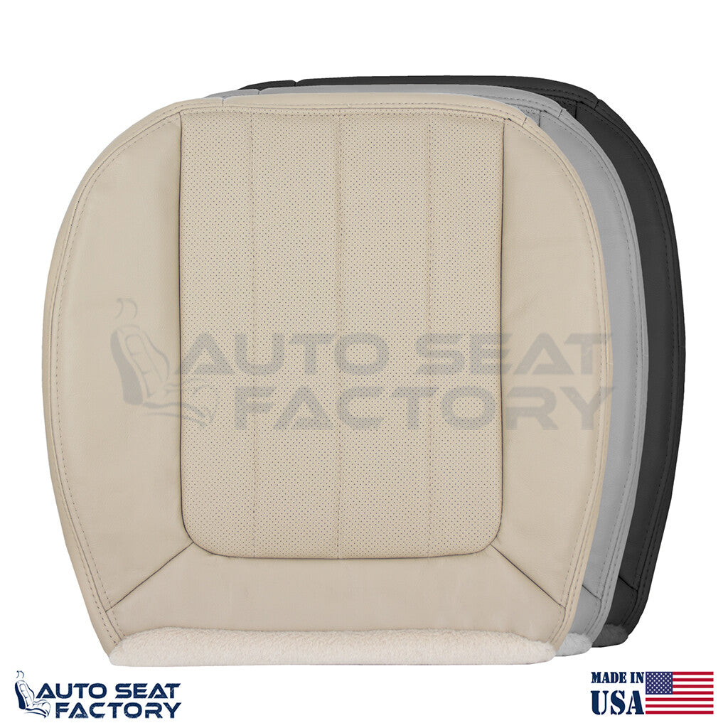 2003 - 2006 Fits Lincoln LS Front Driver Bottom Leather Seat Covers, Perforated - OEM-Style Replacement Seat Cover