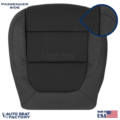 2019 - 2022 Chevy Silverado/ GMC Sierra PASSENGER Bottom Black Cloth Seat Cover - OEM-Style Replacement Seat Cover