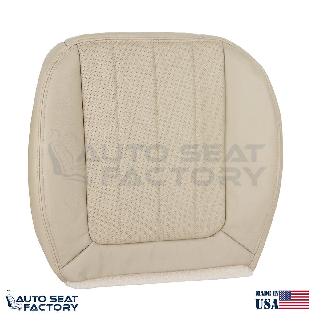 2005 2006 Fits Lincoln LS PASSENGER Bottom Camel Vinyl Seat Cover, Perforated - OEM-Style Replacement Seat Cover