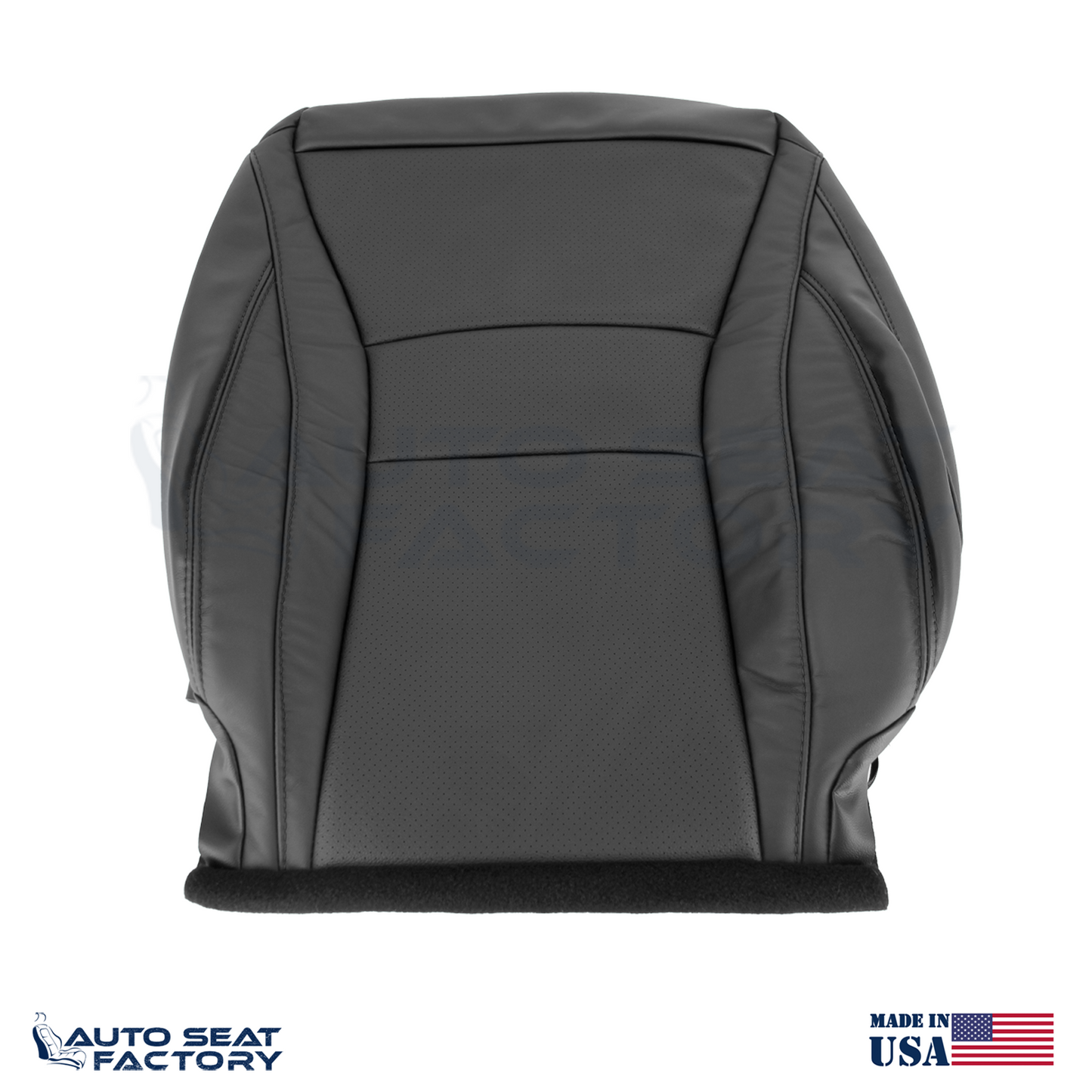 Fits 2013 - 2017 Honda Accord Driver Passenger Perforated Vinyl Seat Covers - OEM-Style Replacement Seat Cover