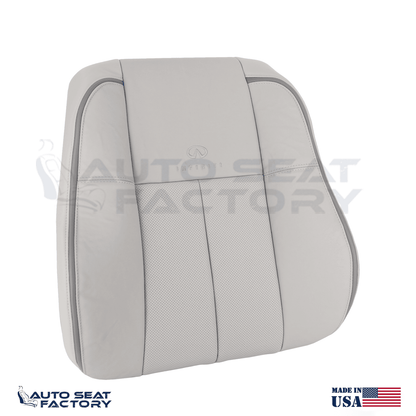 Fits 2006-2009 Infiniti M45 M35 Front Left & Right Gray Vinyl Seat Covers, Perf. - OEM-Style Replacement Seat Cover