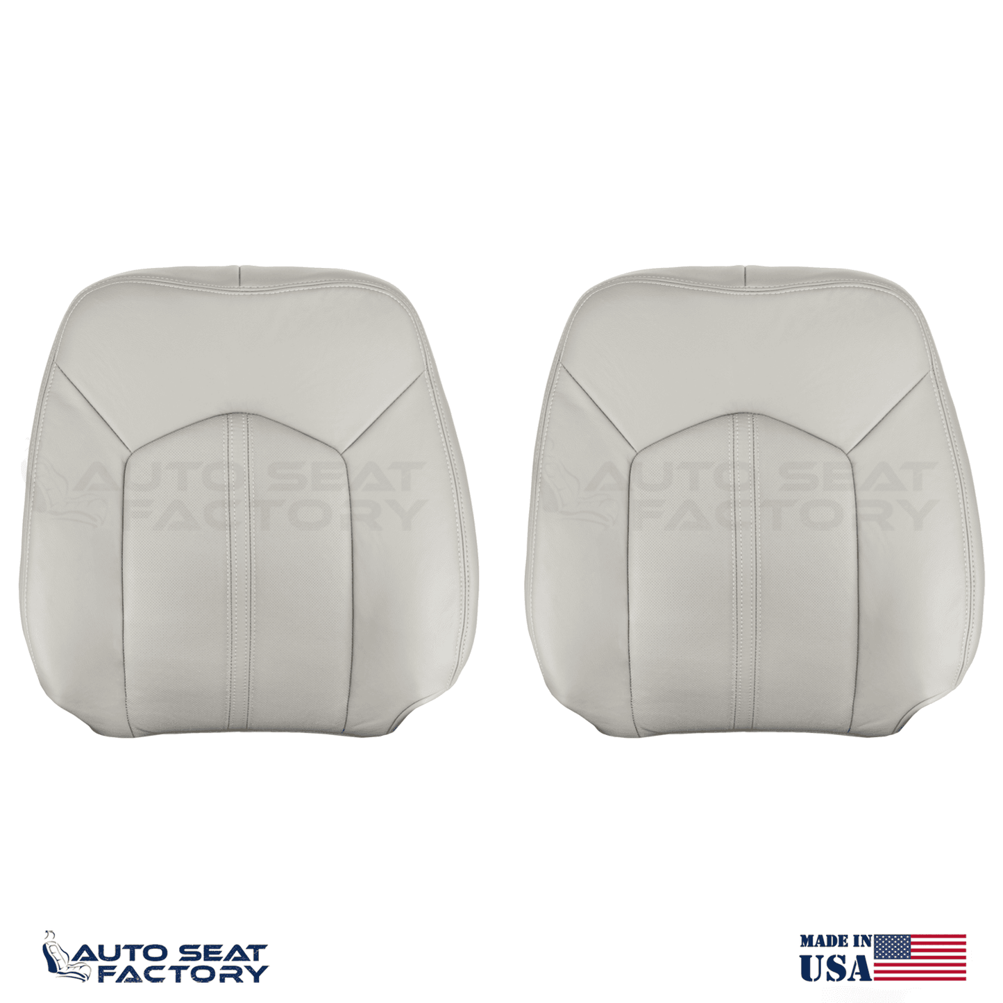 2010 - 2016 Fits Cadillac SRX Lt. Titanium Vinyl Seat Covers, Perforated - OEM-Style Replacement Seat Cover