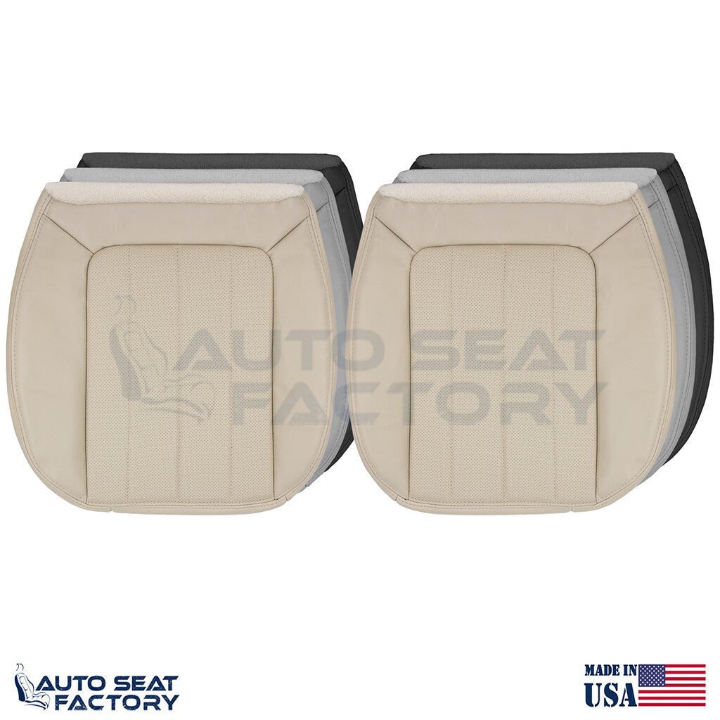 2003 - 2006 Fits Lincoln LS Front Left & Right Bottom Leather Seat Covers, Perf. - OEM-Style Replacement Seat Cover