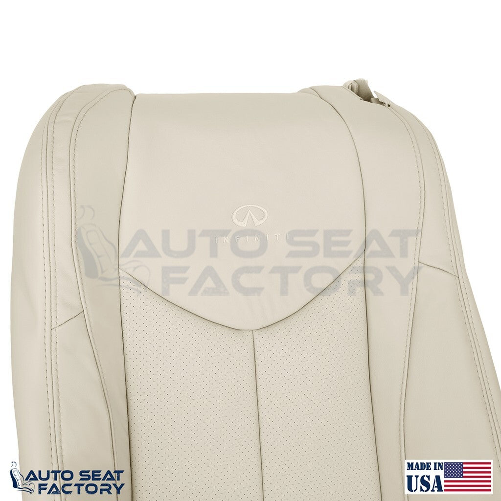 2009 - 2013 Fits Infiniti G37 CONVERTIBLE Driver 2PC Tan Vinyl Seat Cover, Perf. - OEM-Style Replacement Seat Cover