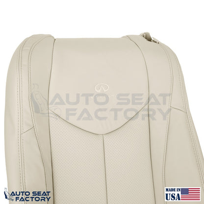 2009 - 2013 Fits Infiniti G37 CONVERTIBLE Driver 2PC Tan Vinyl Seat Cover, Perf. - OEM-Style Replacement Seat Cover