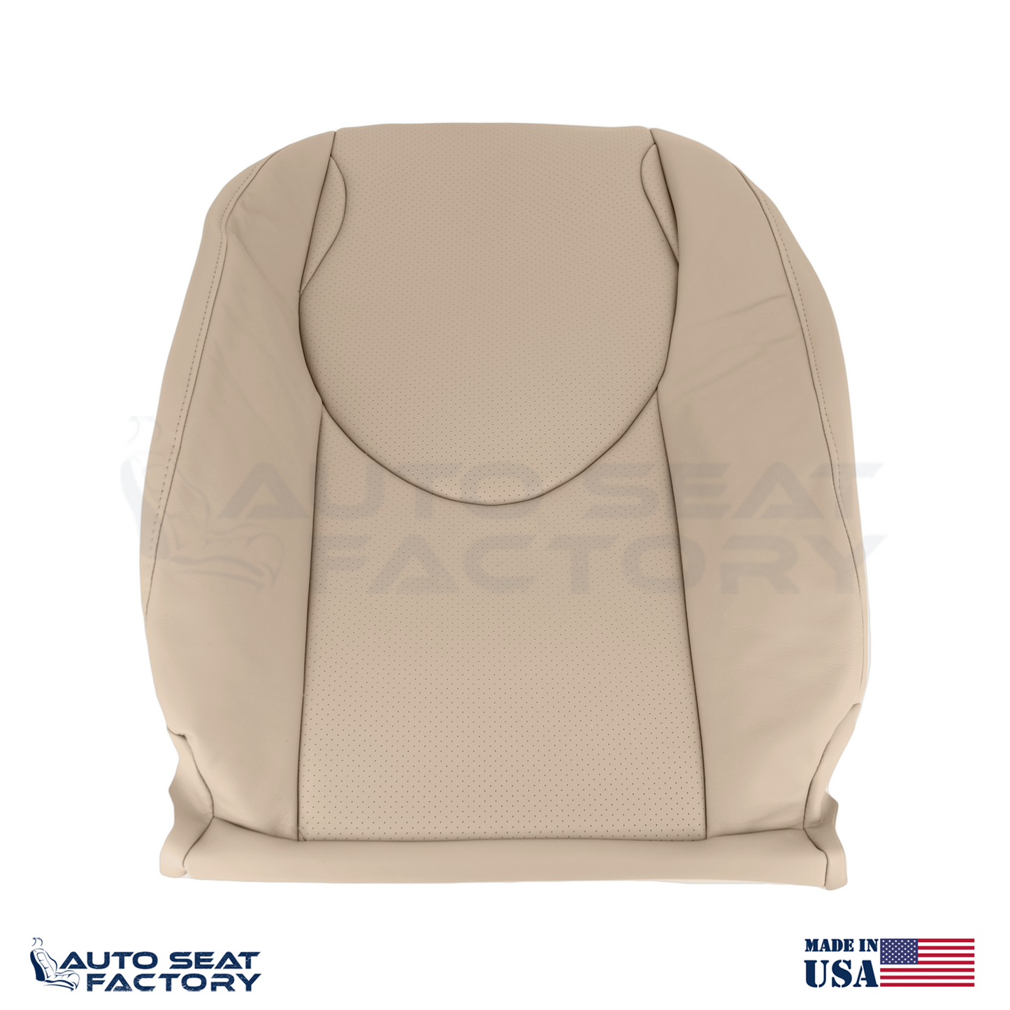 2009 - 2012 Fits Toyota RAV4 Perforated Left & Right Top BEIGE Vinyl Seat Covers - OEM-Style Replacement Seat Cover