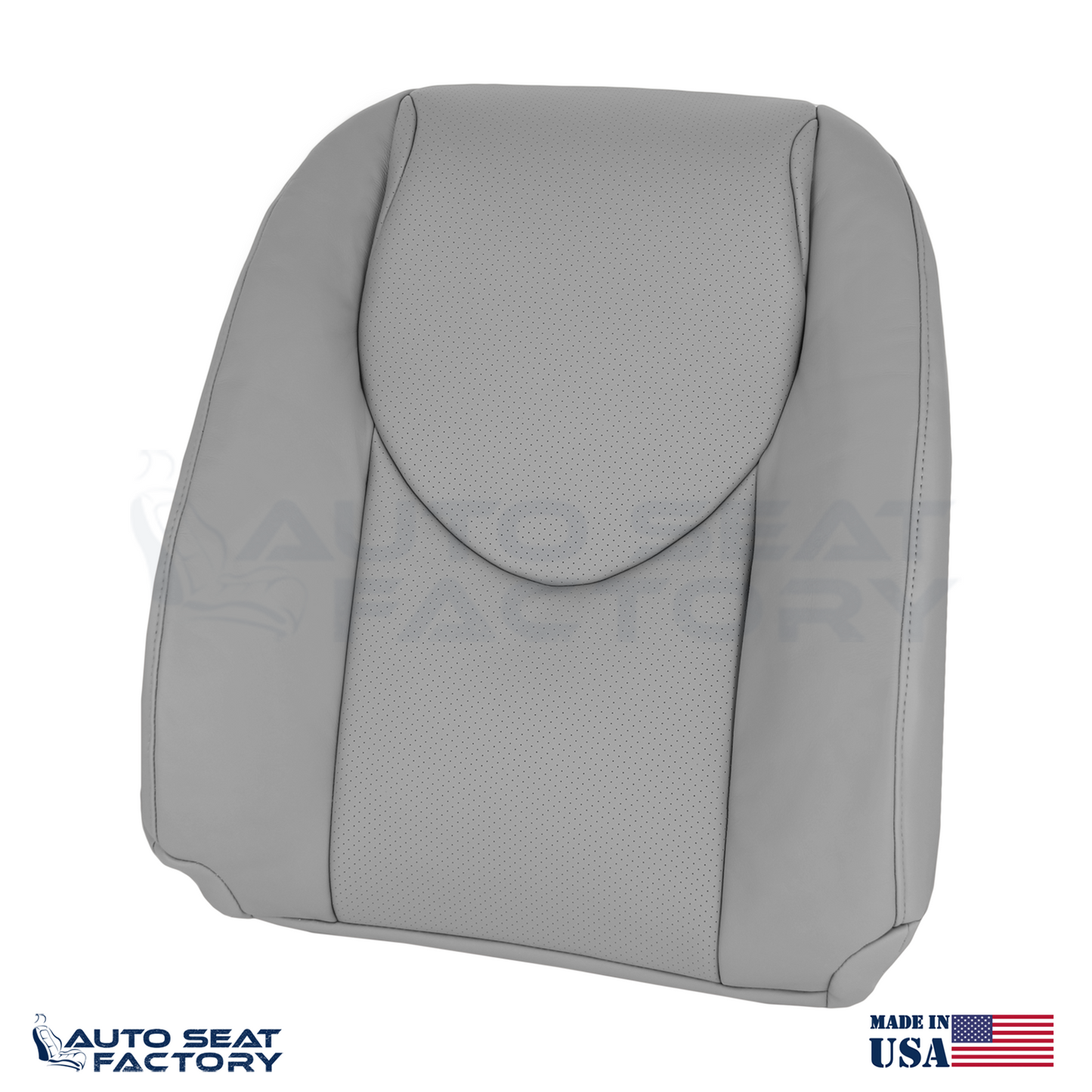 2006 - 2012 Fits Toyota RAV4 Perforated LEFT & RIGHT Gray Vinyl Seat Covers 4PCS - OEM-Style Replacement Seat Cover