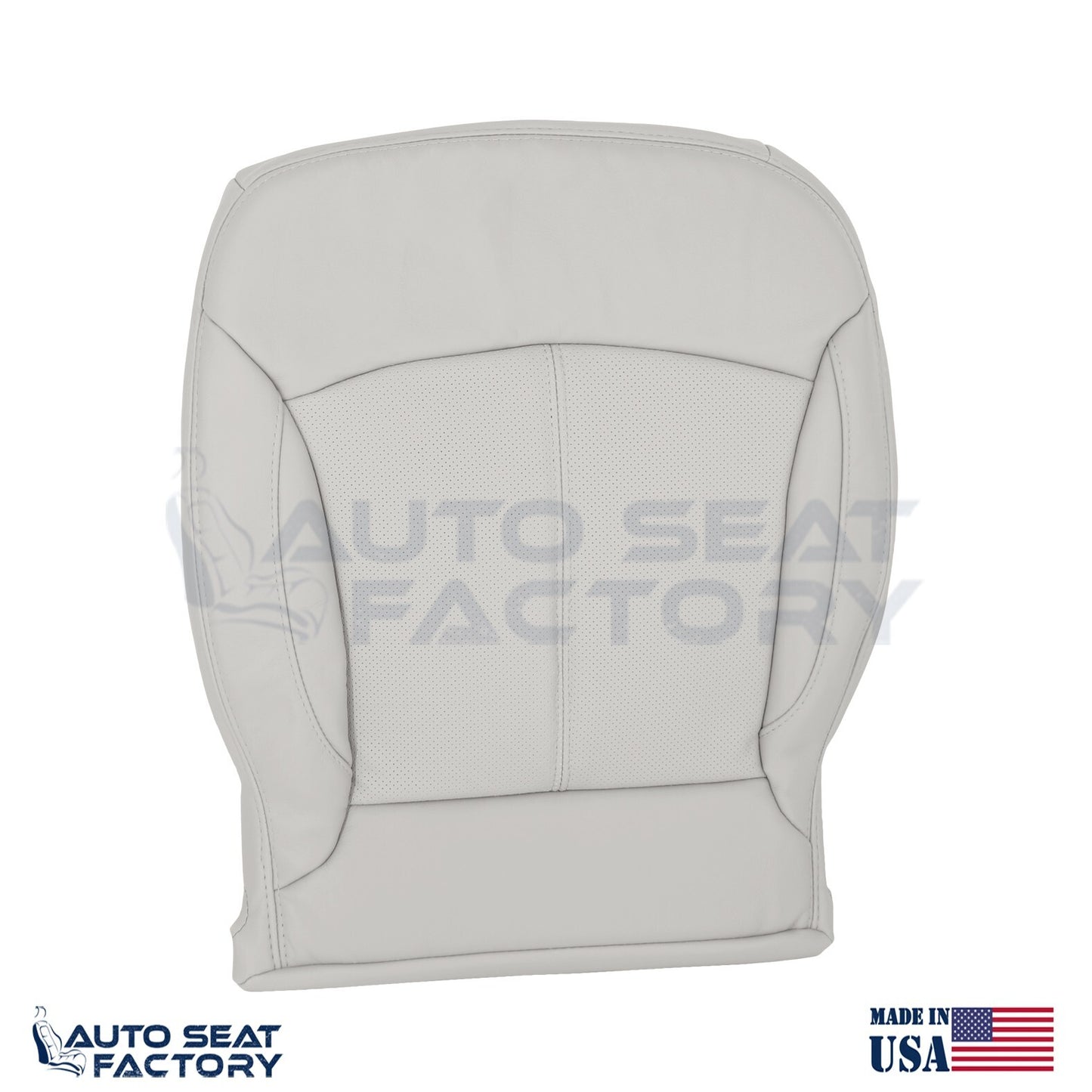 Fits 2010 -2013 Buick LaCrosse Left & Right Bottom Gray Leather Seat Covers Perf - OEM-Style Replacement Seat Cover