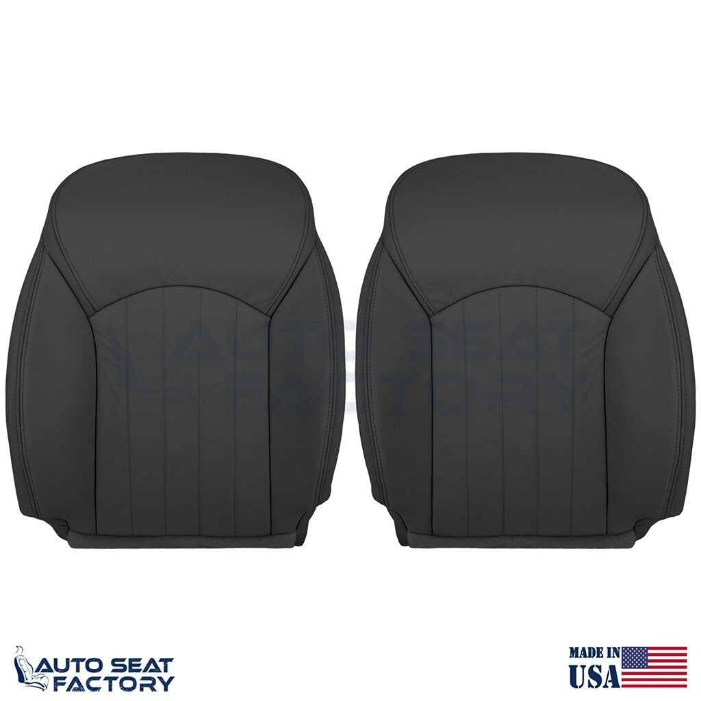 2014 - 2017 Fits Infiniti QX50 Driver & Passenger Top Black Vinyl Seat Covers - OEM-Style Replacement Seat Cover
