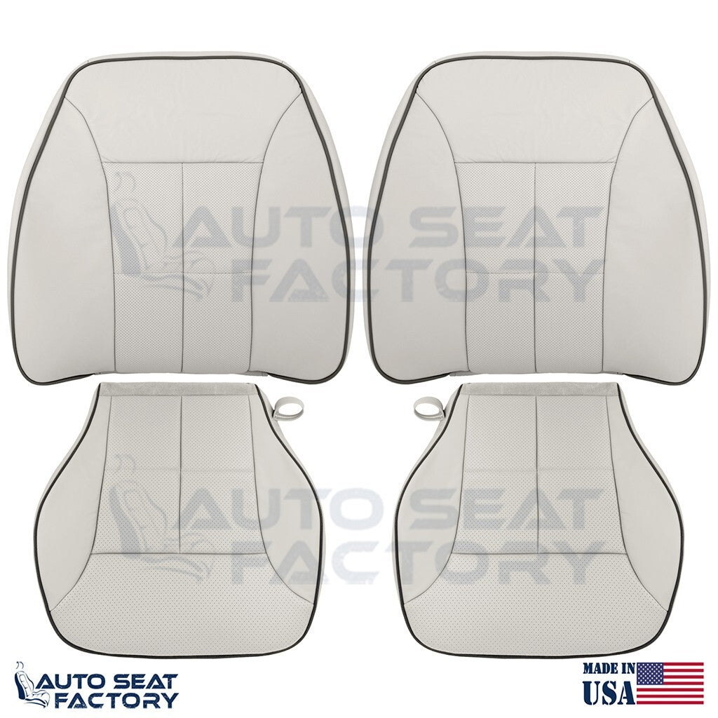 Fits 2007 - 2010 Lincoln MKX Gray Vinyl Seat Covers w/ Piping, Perforated - OEM-Style Replacement Seat Cover