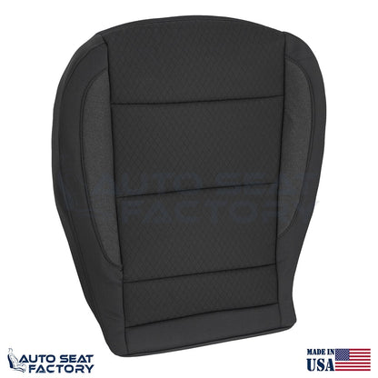 2019 - 2023 GMC Sierra Driver Top & Bottom Black Cloth Seat Covers (Square) - OEM-Style Replacement Seat Cover