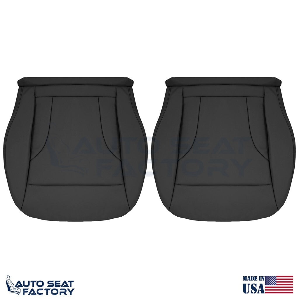 Fits 2013 - 2017 Audi Q5 Driver & Passenger Side Bottom Black Vinyl Seat Cover - OEM-Style Replacement Seat Cover