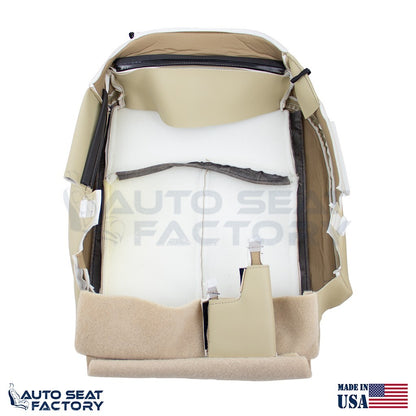 2014 - 2020 Fits Infiniti Q50 LEFT & RIGHT Bottom Wheat Vinyl Seat Covers, PERF. - OEM-Style Replacement Seat Cover