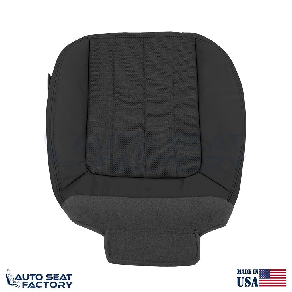 2003 - 2006 Fits Lincoln LS PASSENGER Bottom Black Leather Seat Cover Perforated - OEM-Style Replacement Seat Cover