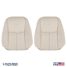 2014 -2020 Fits Infiniti Q50 LEFT & RIGHT Top Wheat Vinyl SOLID Seat Covers 2PCS - OEM-Style Replacement Seat Cover