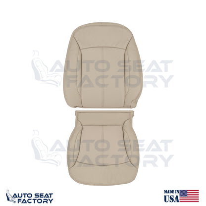 Fits 2010 - 2013 Buick LaCrosse Driver Top & Bottom Tan Vinyl Seat Covers, Perf. - OEM-Style Replacement Seat Cover