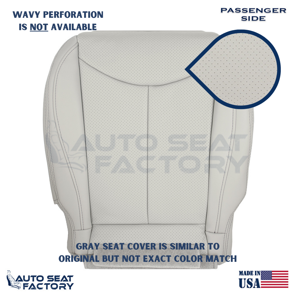 2009 - 2013 Fits Infiniti G37 CONVERTIBLE RIGHT Bottom Gray VL Seat Cover, Perf - OEM-Style Replacement Seat Cover