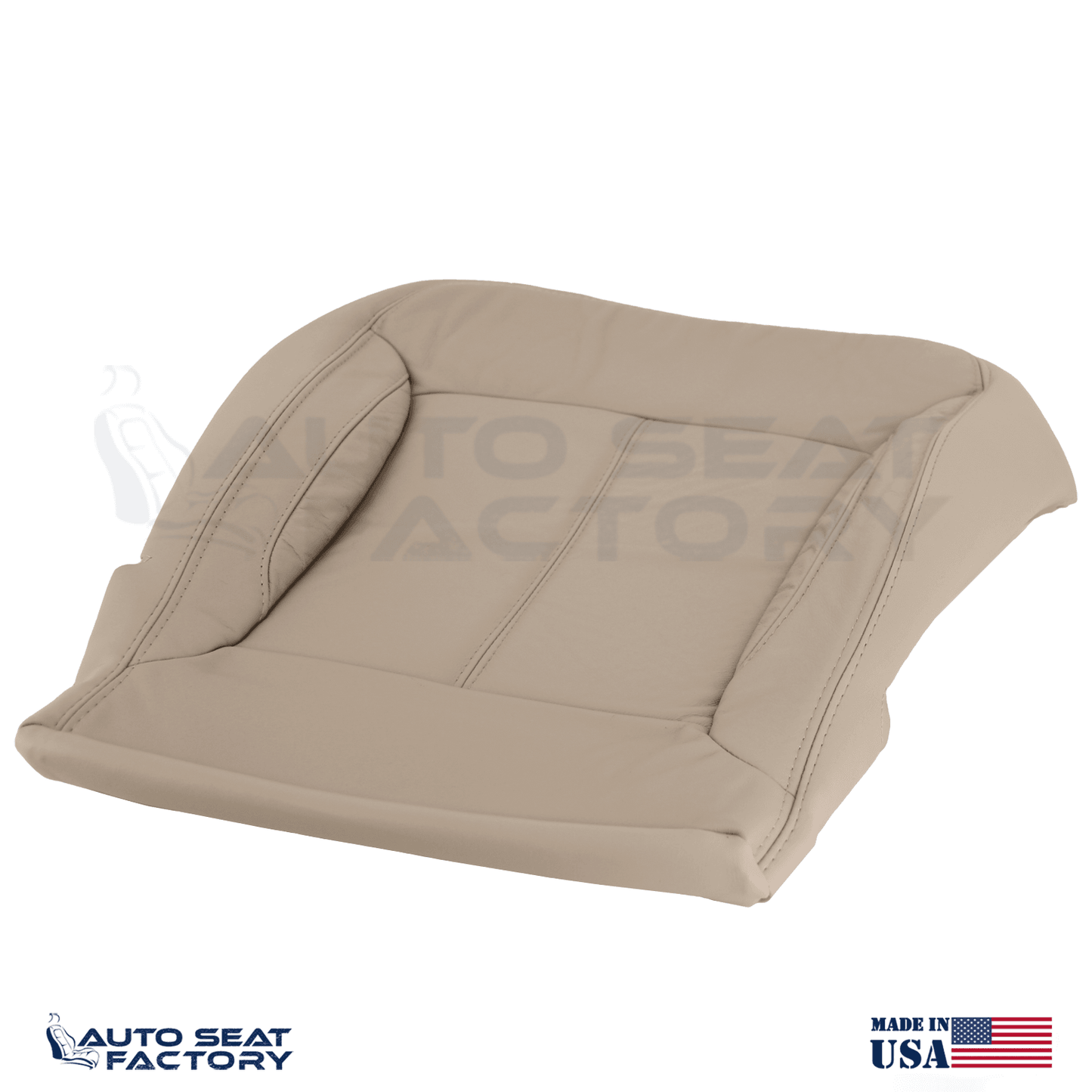 For 2010 - 2013 Buick LaCrosse Left & Right Bottom SOLID Tan Leather Seat Covers - OEM-Style Replacement Seat Cover