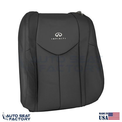 2009 -2013 Fits Infiniti G37 CONVERTIBLE Front 4PC Black Vinyl Seat Cover, Perf - OEM-Style Replacement Seat Cover
