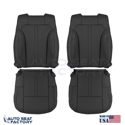 Fits 2009 - 2012 Lincoln MKS FRONT Black Vinyl Seat Covers, Perforated 4PCS - OEM-Style Replacement Seat Cover