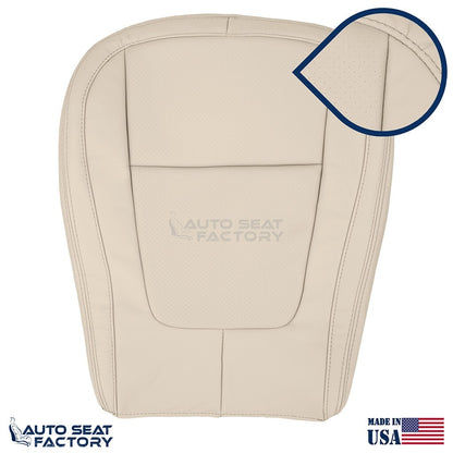 2009 - 2015 Fits Jaguar XF X2 Driver Bottom Tan Vinyl Seat Cover, Perforated - OEM-Style Replacement Seat Cover