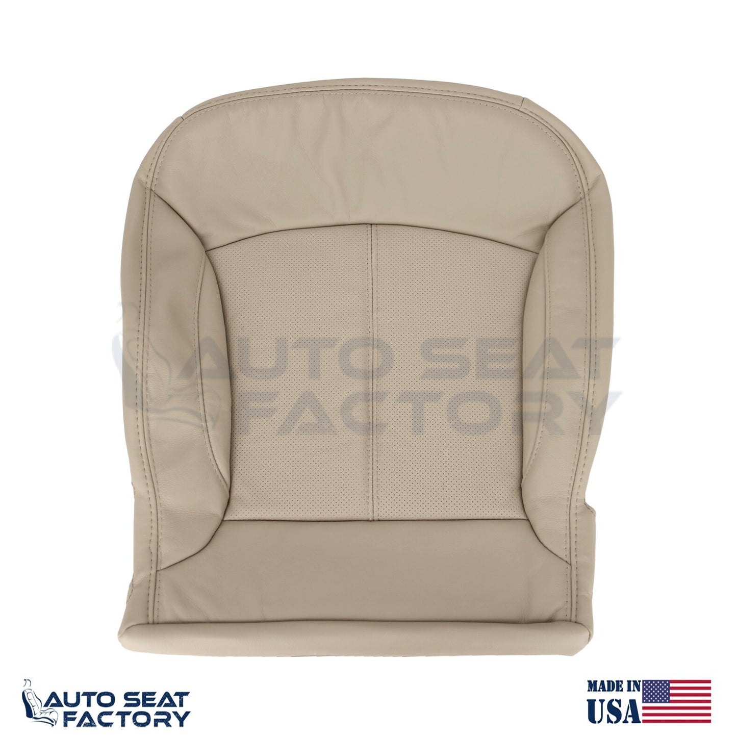 Fits 2010 - 2013 Buick LaCrosse Left & Right Bottom Tan Vinyl Seat Covers, Perf. - OEM-Style Replacement Seat Cover